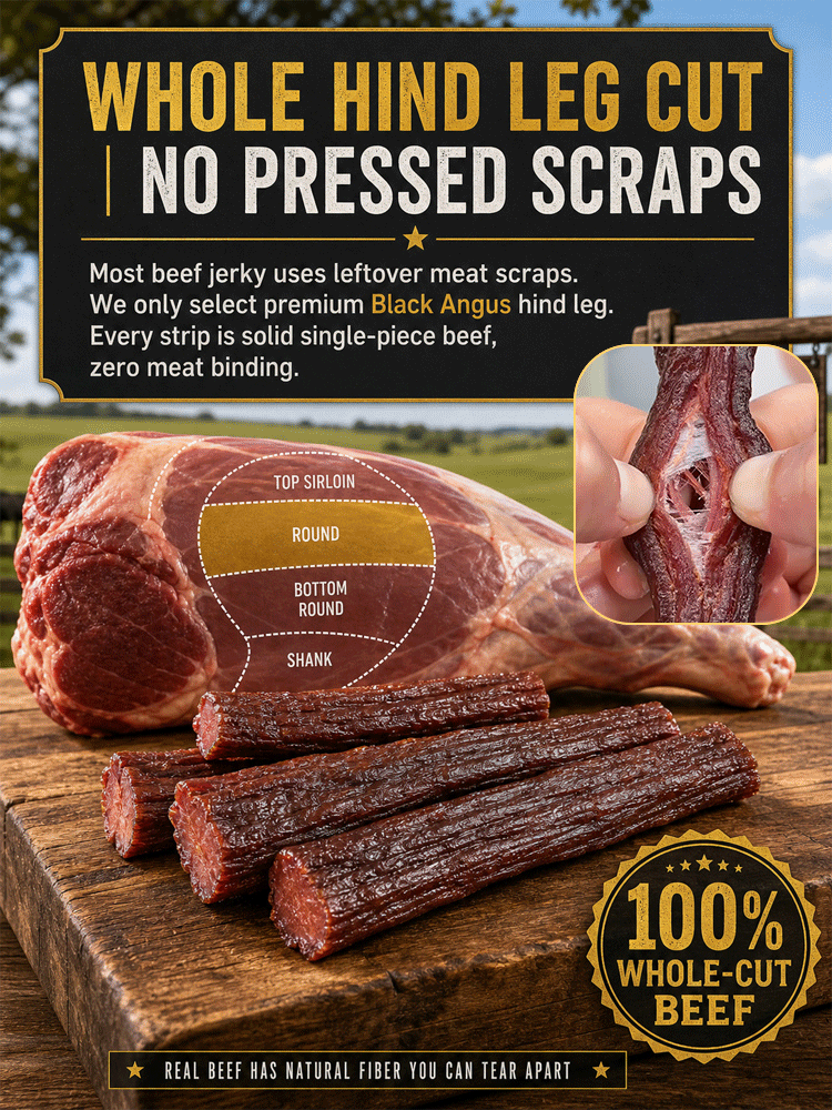 Zero-additive high-protein pure beef jerky