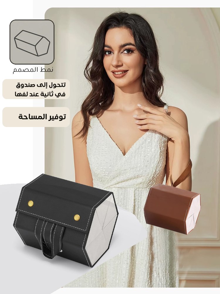 صندوق منظم تخزين نظارات محمول متعدد الأقسام