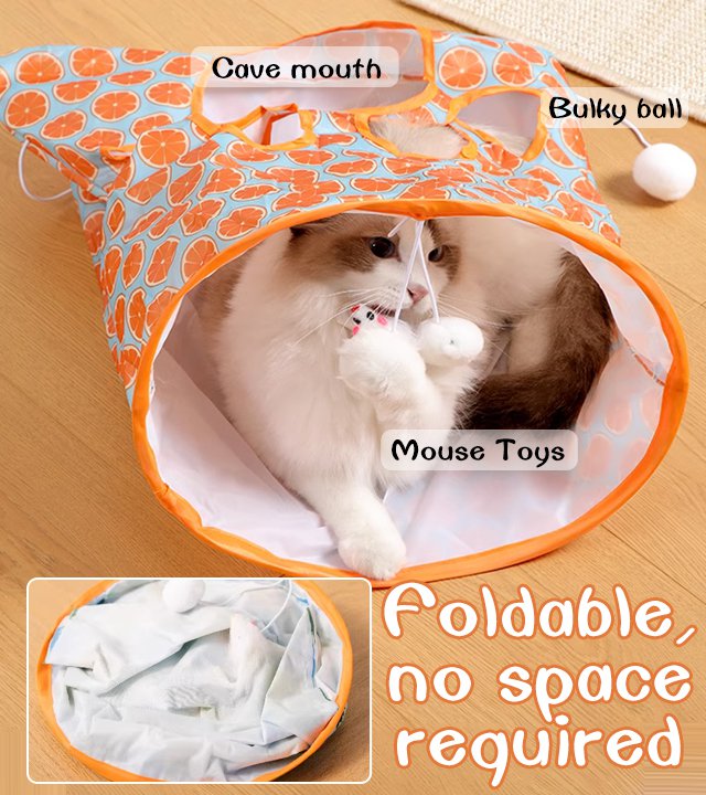 Three-layer Crinkle Paper Cat Tunnel