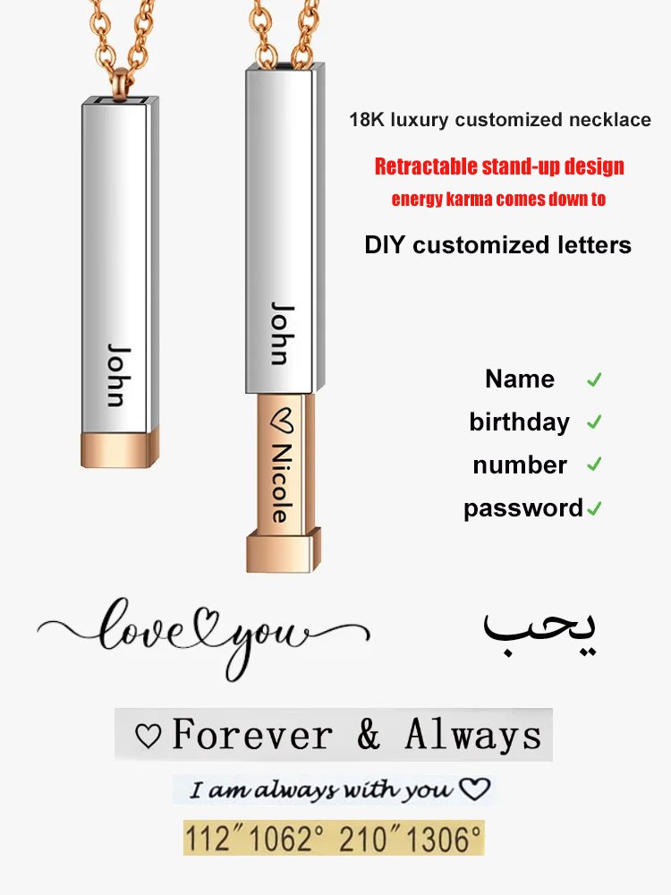 Customized model DIY  pull-out necklace