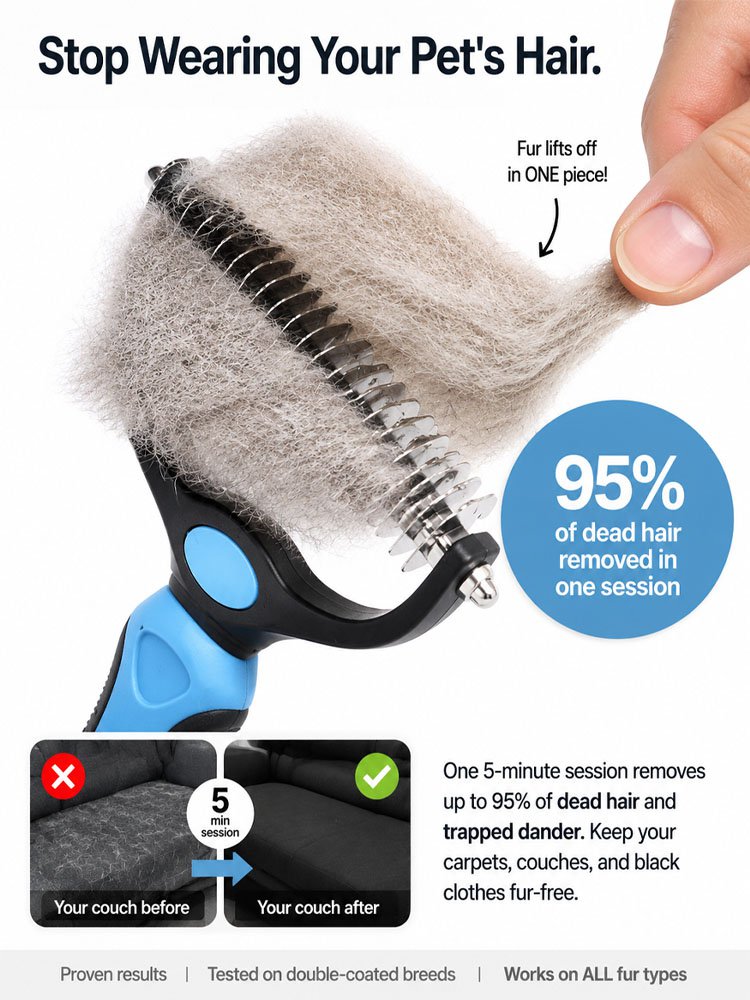  Give Your Pet the Gift of Gentle Grooming--PetSmooth™ Brush 