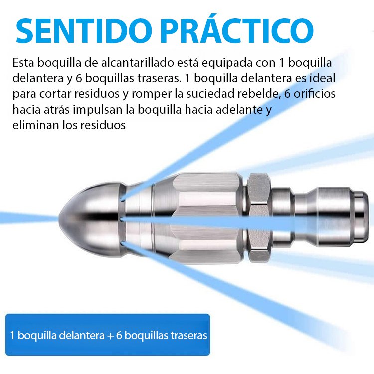 Fuerte limpieza de tuberías y aspersores de dragado