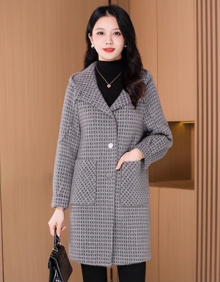 2024년 가을 겨울 신상품 기모 두꺼운 캐시미어 코트