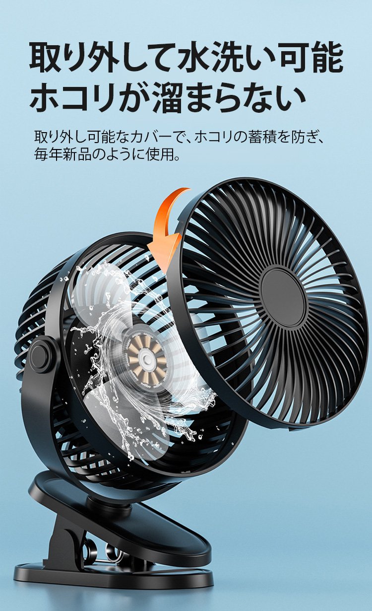 LEDライト点灯中のファン画像