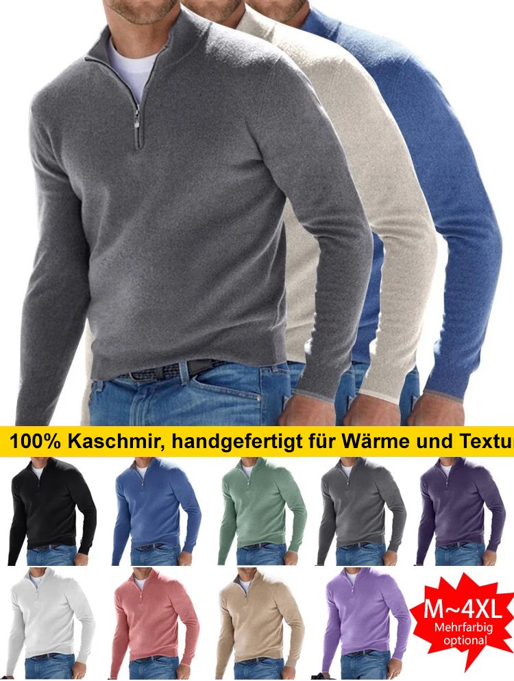 Langärmliges Kaschmirhemd für Männer