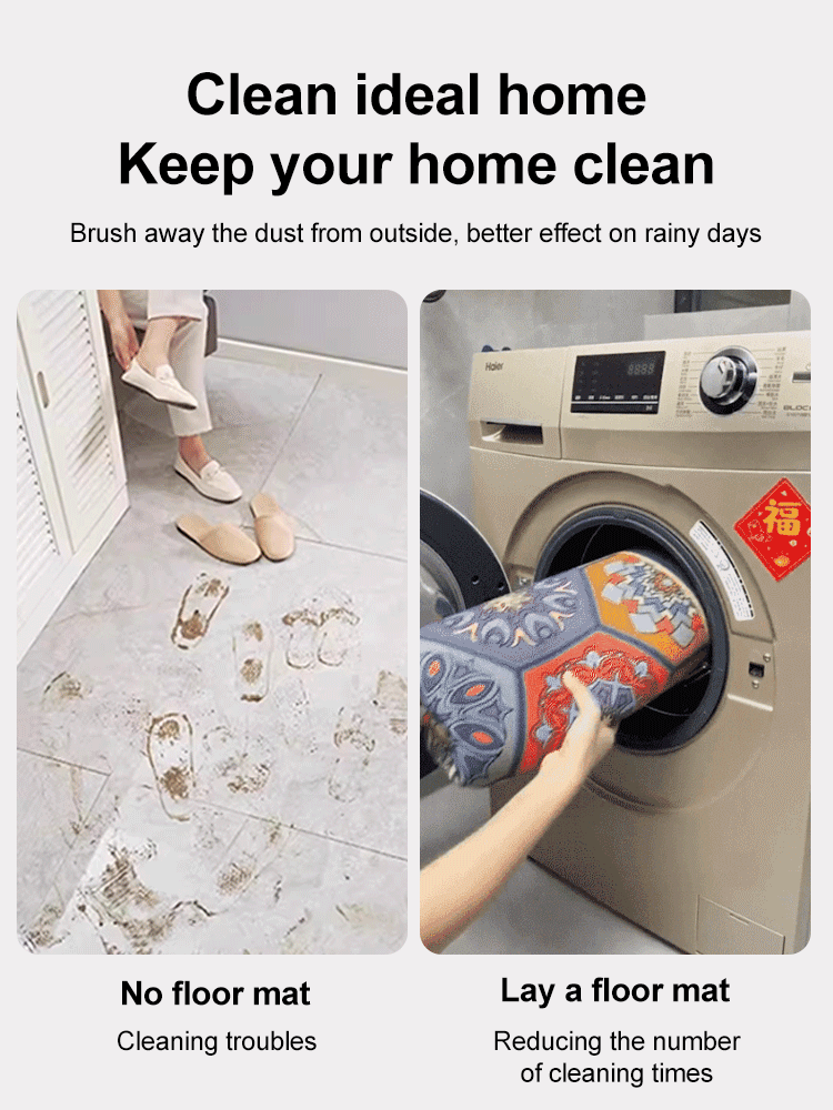 Crystal velvet floor mat