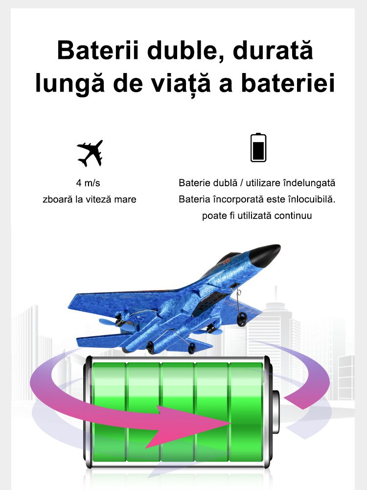 Aeronava de control de la distanță rezistent la apă cu lumină LED