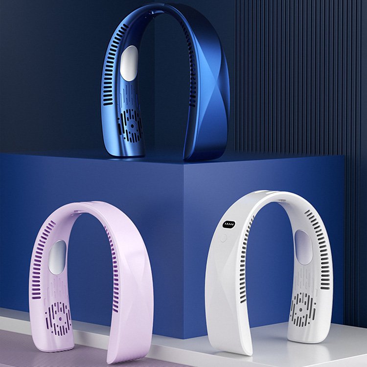 Portable neck fan for lazy people