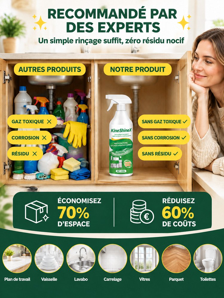 [Élimination des salissures en 3 secondes] Nettoyant ultra-puissant contre les taches de graisse