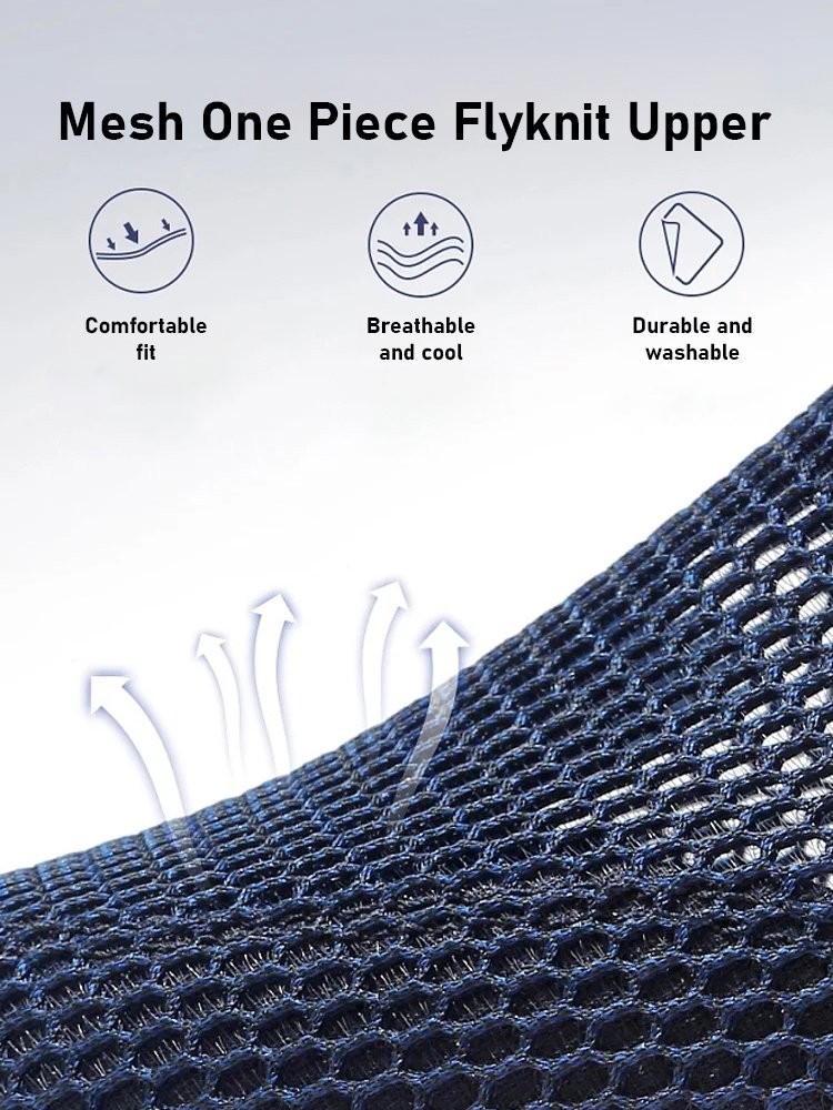 British style breathable flyknit mesh men's shoes