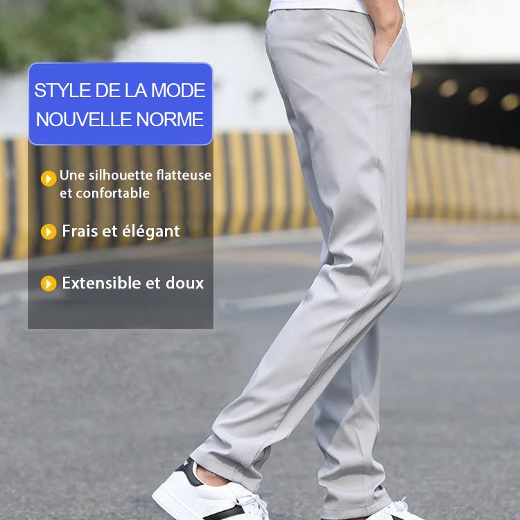 Pantalon décontracté à taille élastique 