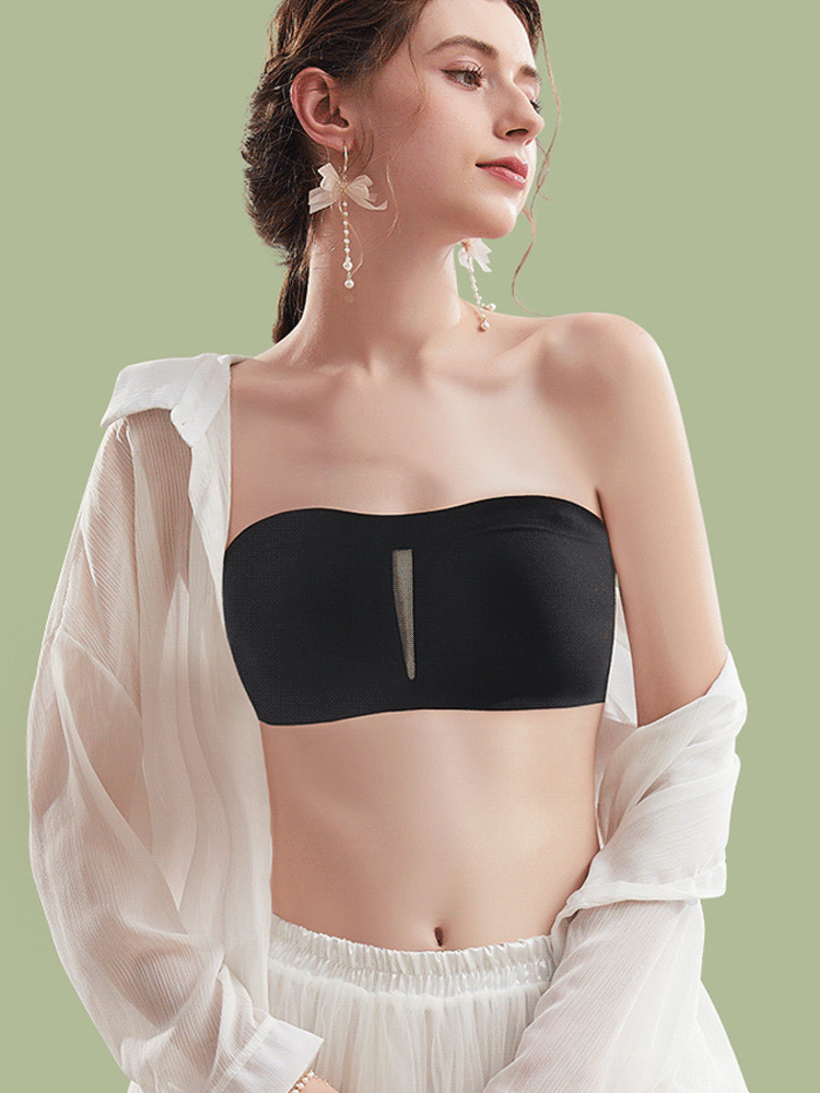 Running and jumping】Mid cut-out jelly stripes bustier