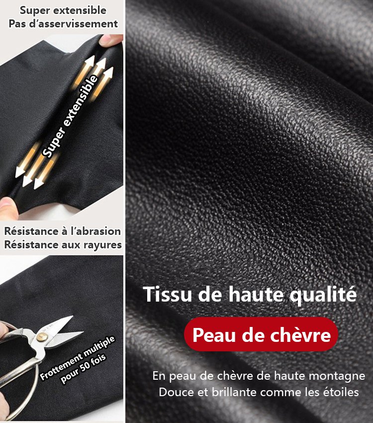 Pantalon skinny en cuir mat matelassé