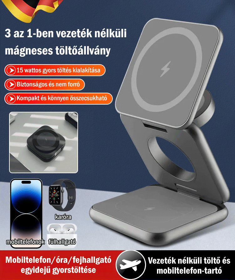 A mágneses vezeték nélküli töltő állvány