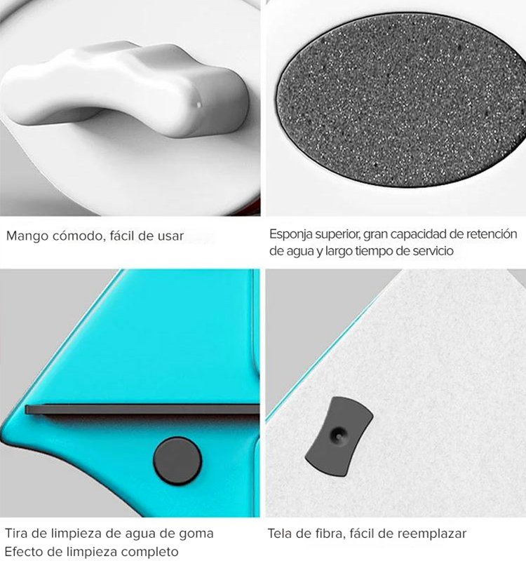 Limpiador de vidrio de doble cara que ahorra energía