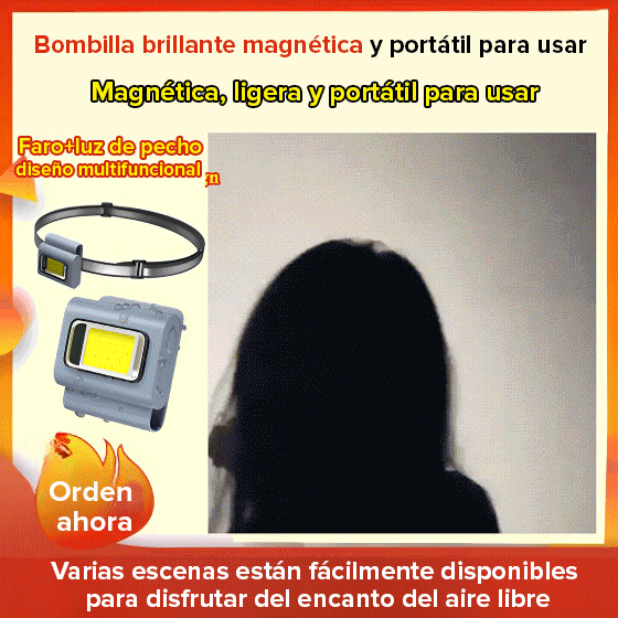 Linterna de cabeza con clip magnético multiusos