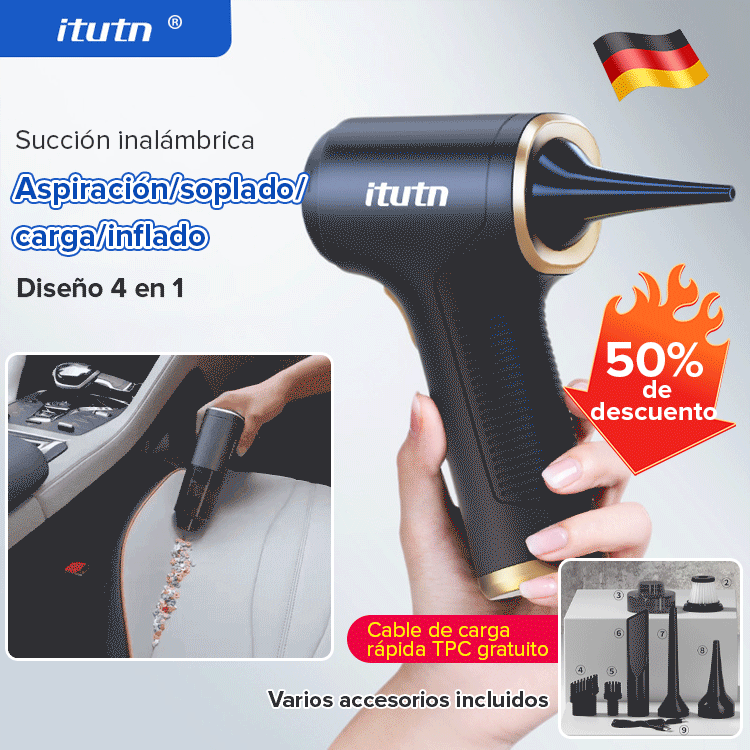 Aspiradora de mano inalámbrica para automóviles iTutn