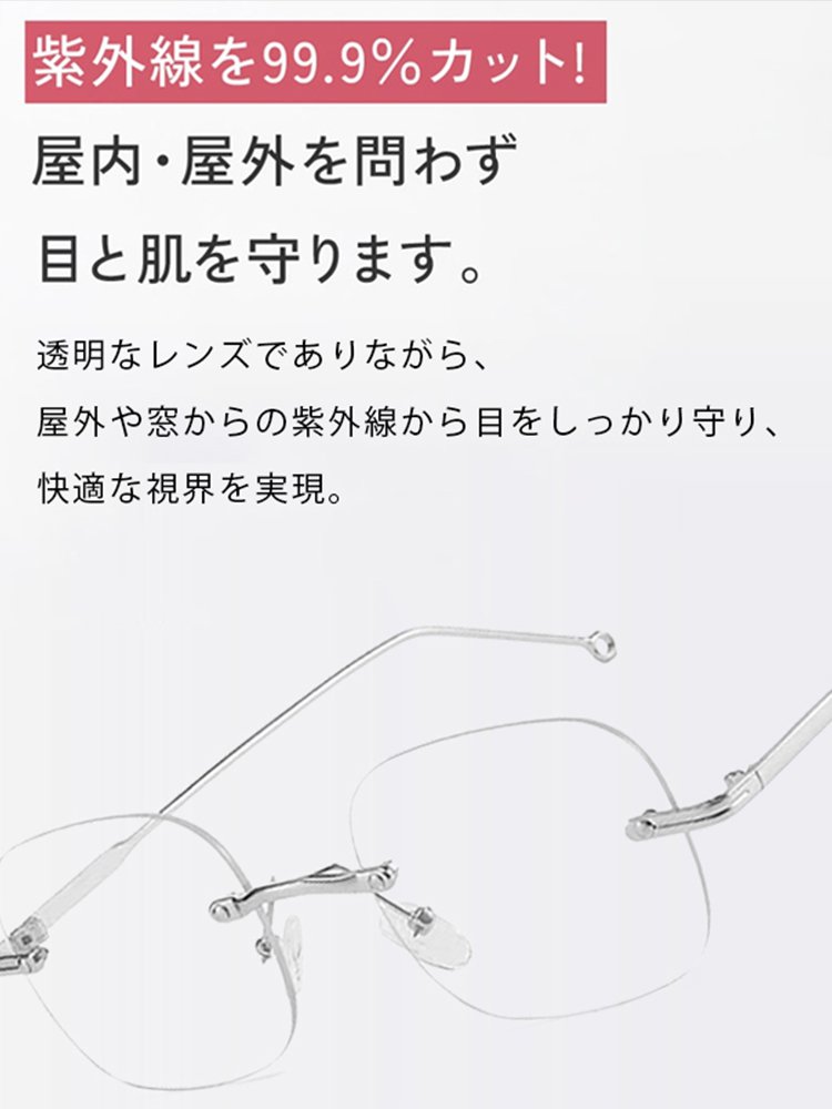 福井県鯖江市の老舗眼鏡工房発  リムレスおしゃれ疲れ目対策老眼鏡