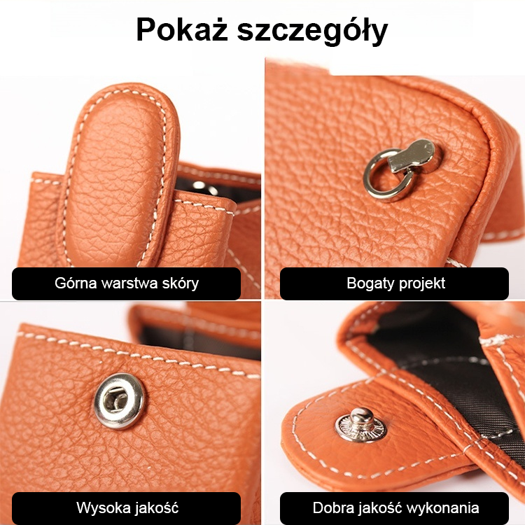 Super miękka górna warstwa wierzchnia japońska portmonetka na monety