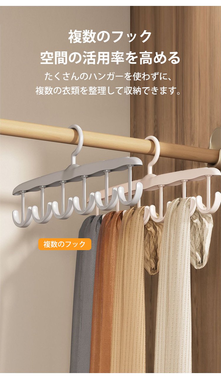 360度回転するハンガーの特徴