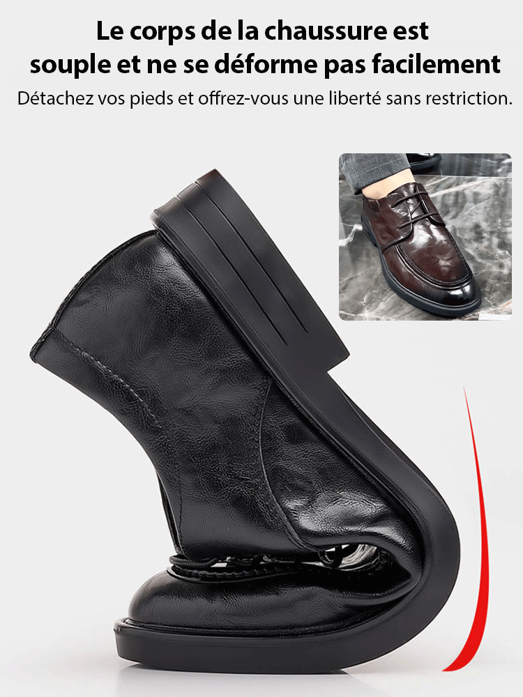 Chaussures d'affaires en cuir, montées à la main