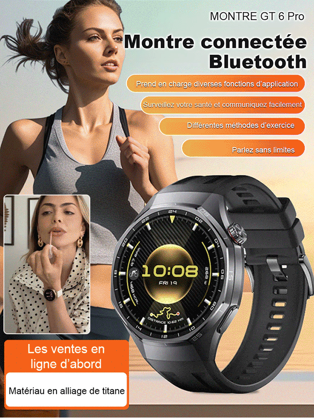 Montre connectée intelligente avec appels Bluetooth