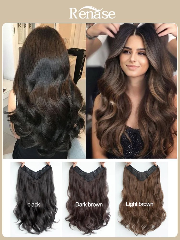 One piece U shaped voluminous long curls