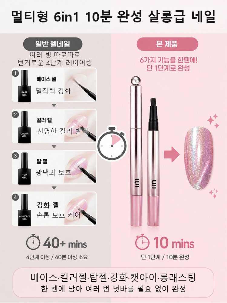 멀티형 6in1 10분 완성 살롱급 네일
