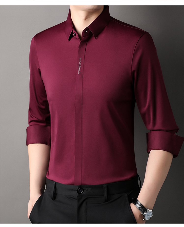 メンズ裏起毛ストレッチワイシャツ