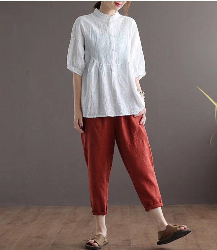 高品質日本製サルエルパンツの生地アップ