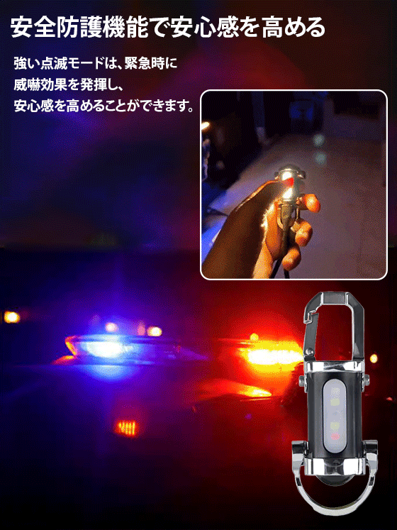 マルチライト™ キーホルダー型LEDライト - 持ち運び便利で多機能