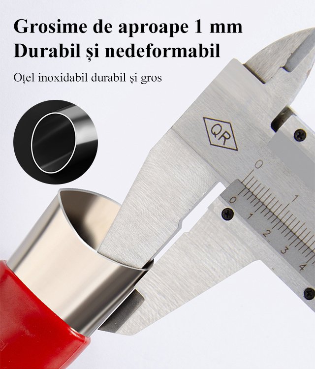 Vârf de pistol de silicon cu structură din oțel inoxidabil (Romanian)