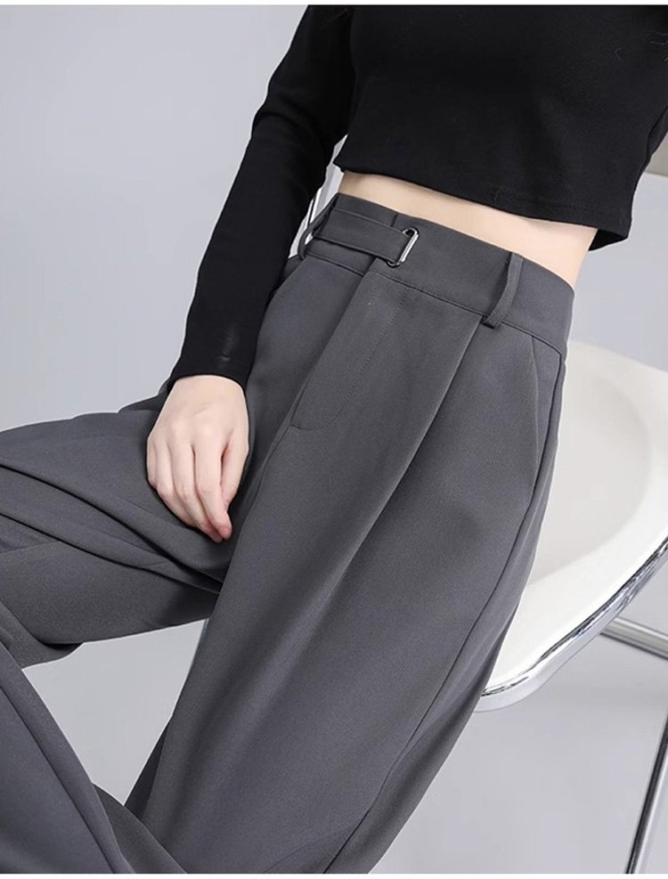 快適なワイドスラックス生地のアップ