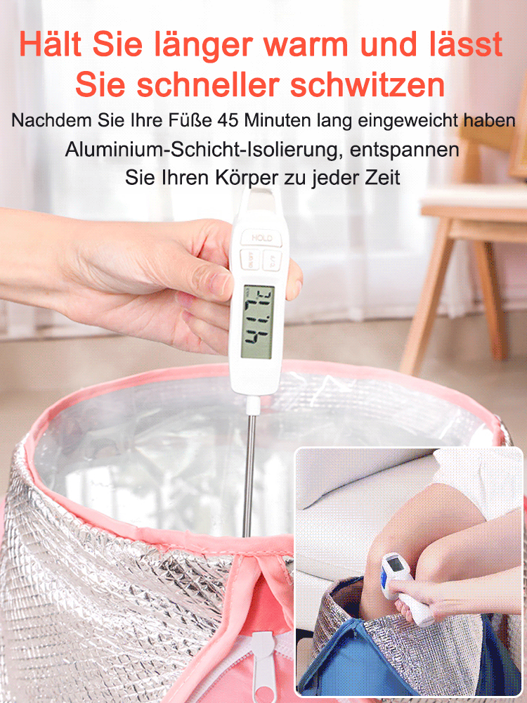 Zusammenklappbarer thermostatischer Fußbadeeimer