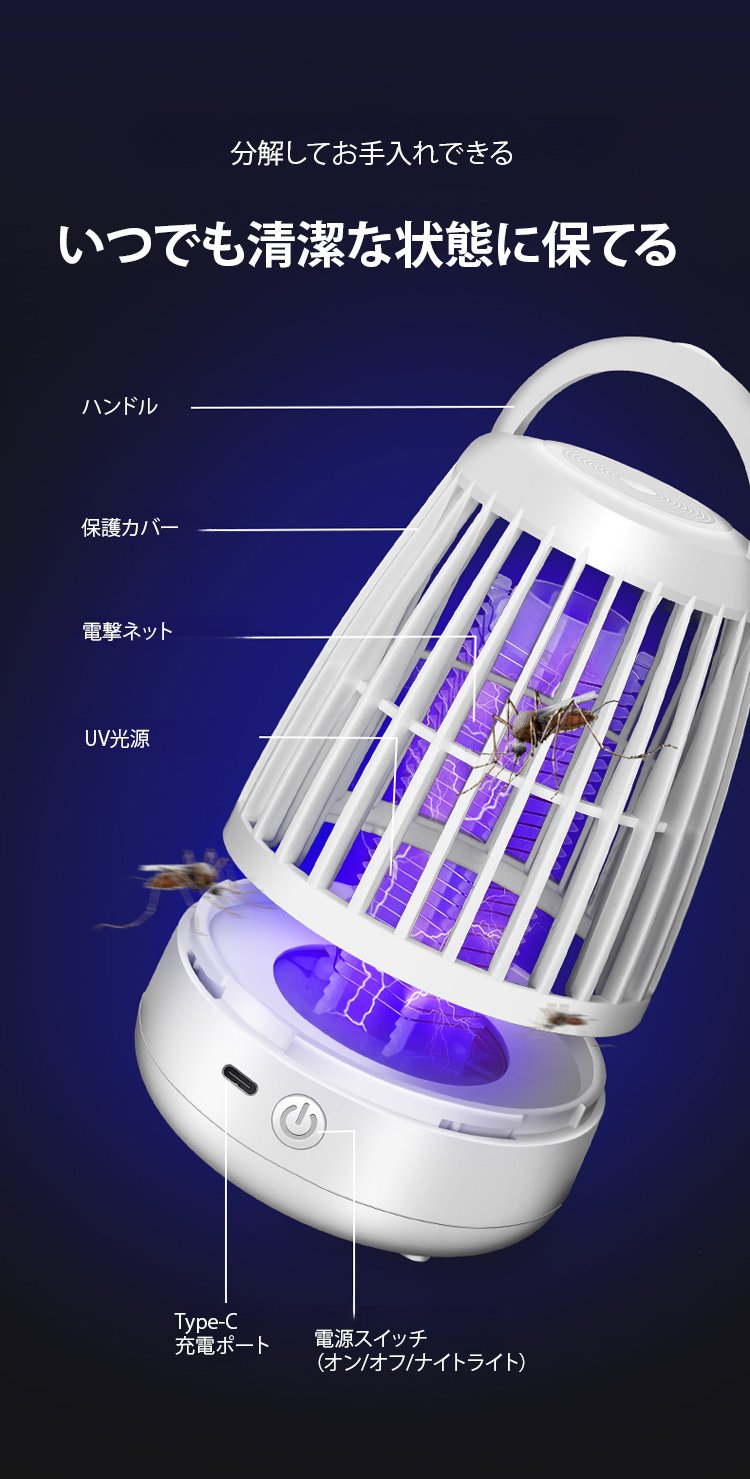キャンプ場で使用中の蚊取りランプ