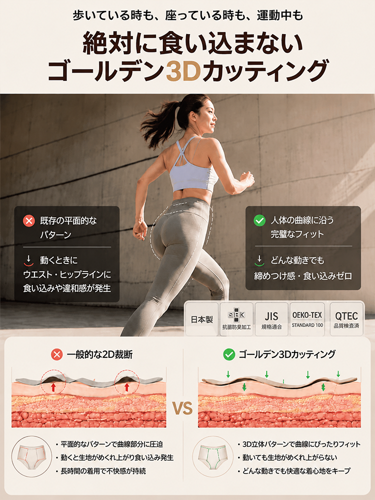【X型シェイプ腹巻きで美しいウエストを作る】ハイウエストファンデーションシームレスショーツ