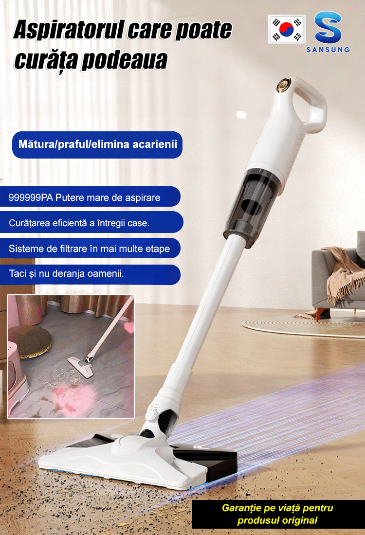 Mașină mare de aspirare și de curățat pentru îndepărtarea acarienilor
