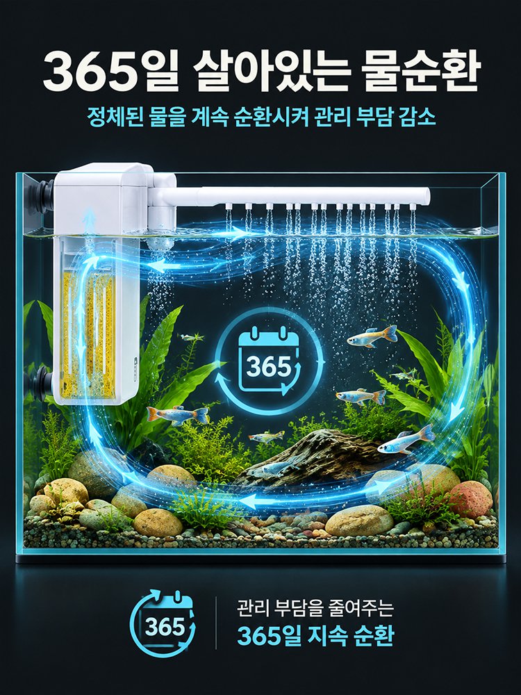 완벽 수질정화 저소음 스마트 순환 어항 여과기