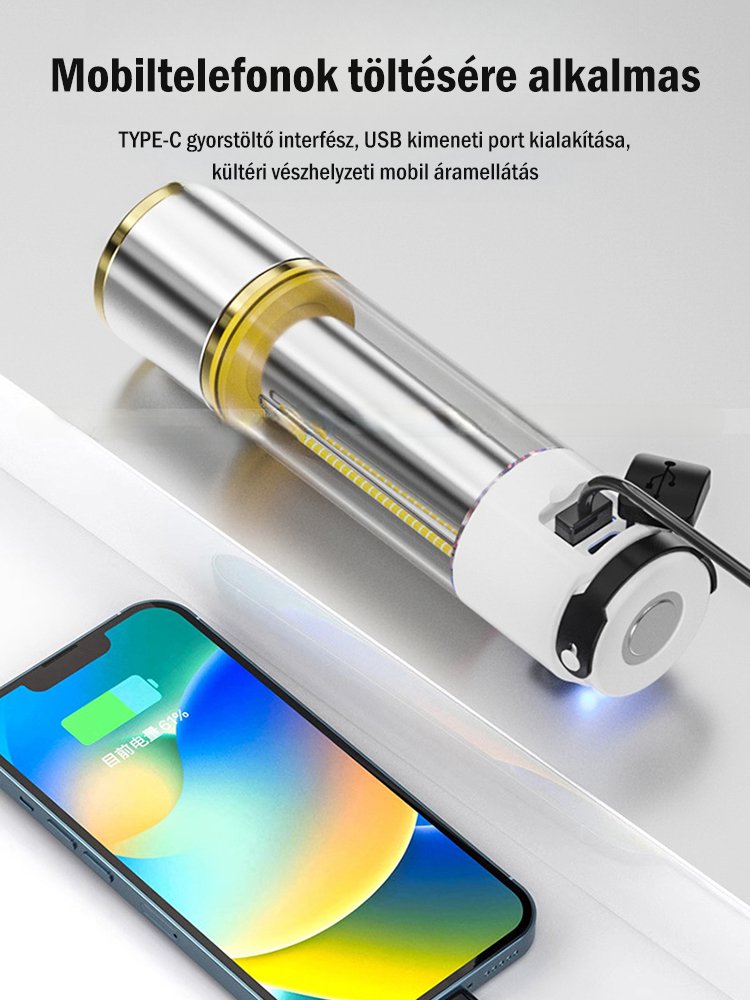 Szuper Zoom fényes zseblámpa