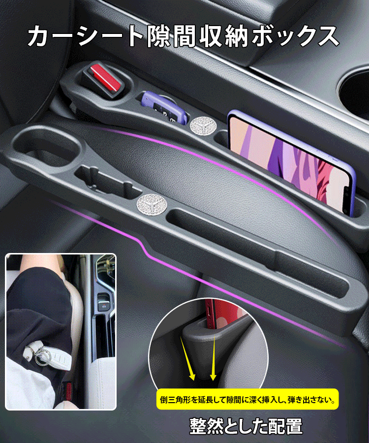 カーシート隙間収納ボックス