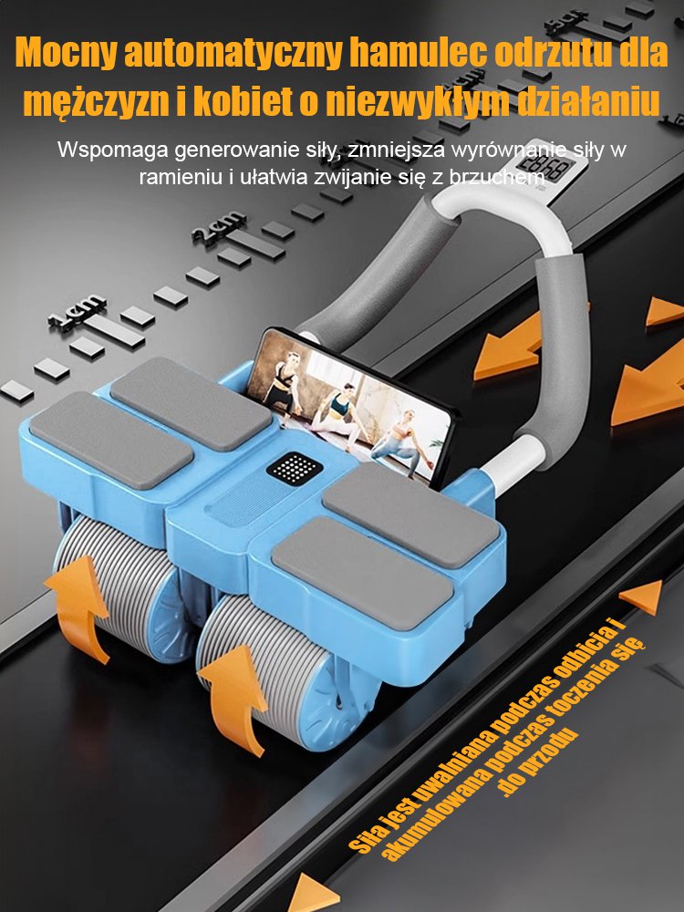 Cztery rundy automatycznego podciągania brzucha i zwijania koła fitness brzucha