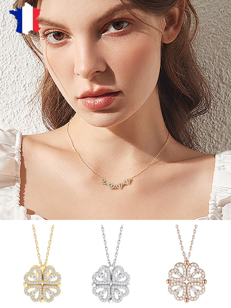Love Folding Creative Clover Necklace