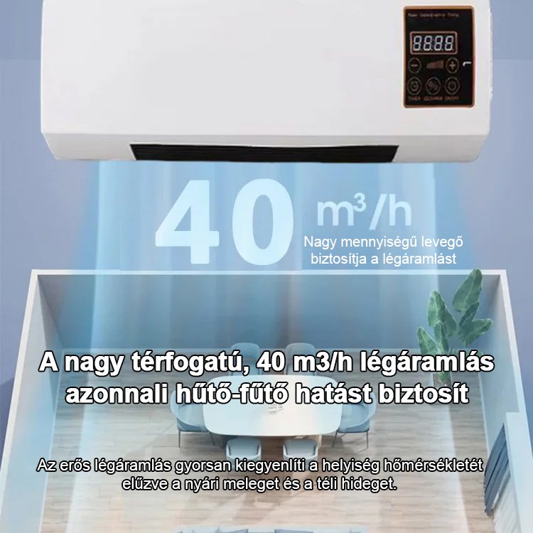 Hordozható kis légkondicionáló, amely hűtésre és fűtésre is alkalmas.