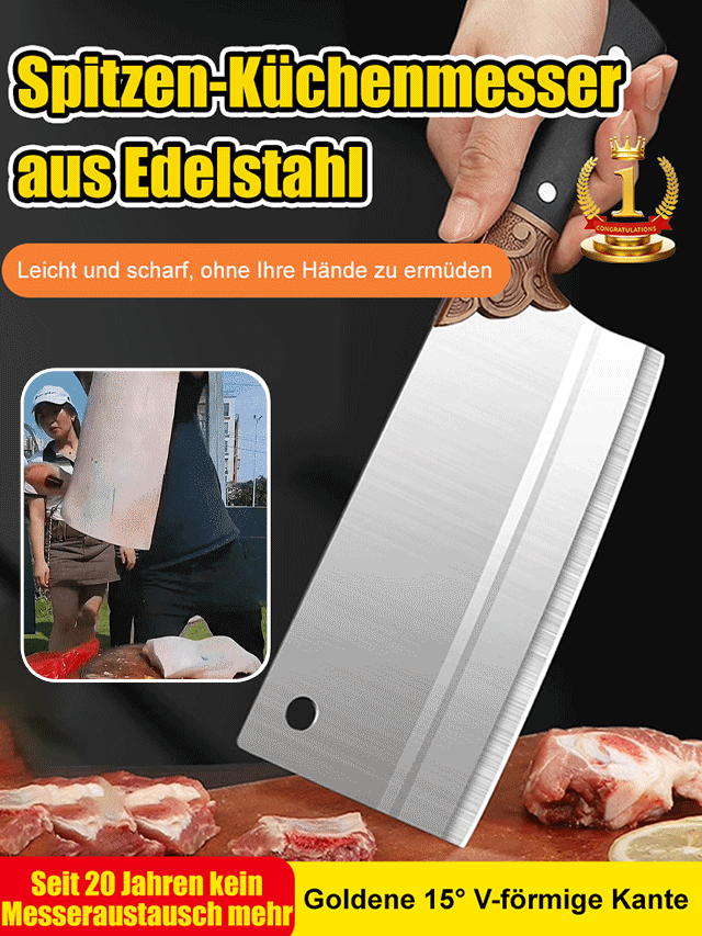 Superscharfes Küchenmesser aus Edelstahl