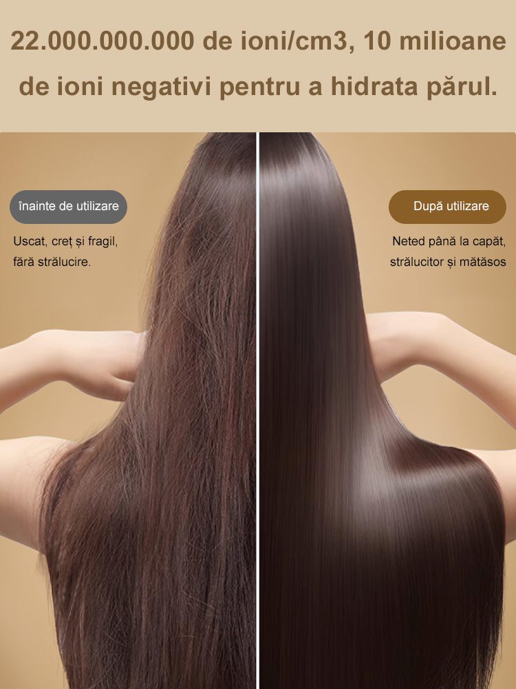 Perie electrică multifuncțională pentru îndreptare, potrivită pentru folosire pe păr umed sau uscat