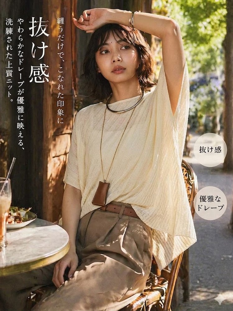 ゆったりバットスリーブブラウス