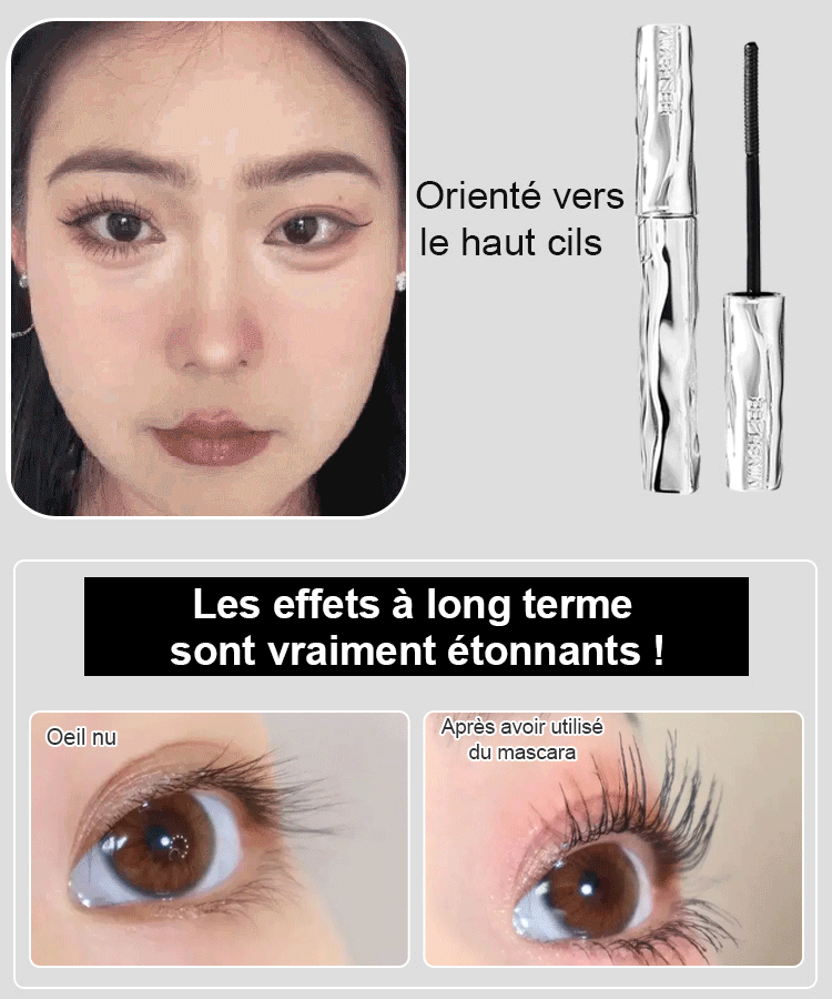 [agrandir les deux yeux] petit tube en acier Mascara