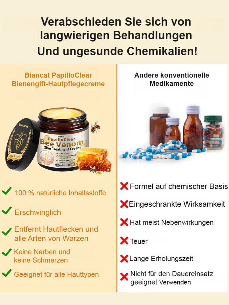 Bienengift Hautnarben glättende Creme