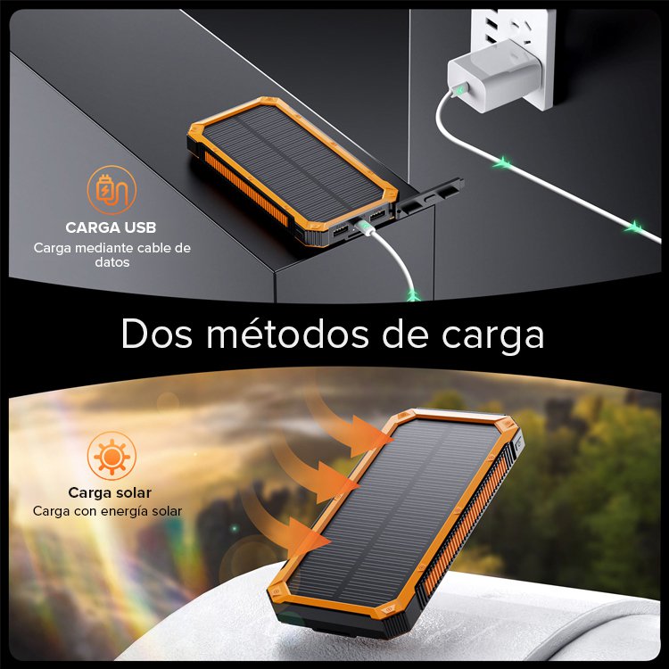 Cargador solar inalámbrico impermeable para exteriores