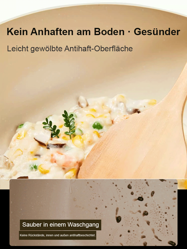 【Vierfache Antihaftbeschichtung】Mehrzweck-Antihaft-Bratpfanne in Muschel-Kieselstein-Optik